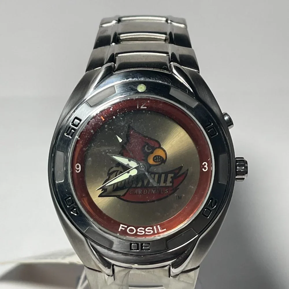 Louisville Cardinals NCAA Stainless-Steel Kaleido Watch by Fossil NEW (RARE)